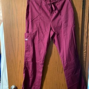 Maroon scrub pants